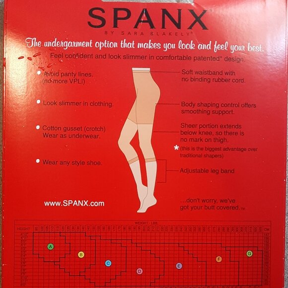 Footless Body Shaping Pantyhose SPANX Medium Control Size C Nude 1 - Picture 2 of 2